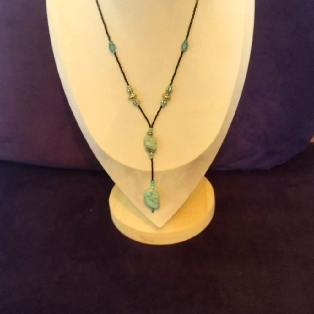 Elegant Black and Turquoise Necklace